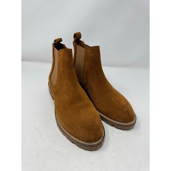 Brand New Steve Madden Women's 8.5 Leopold Leather Slip On Boots Booties - Picture 5 of 9